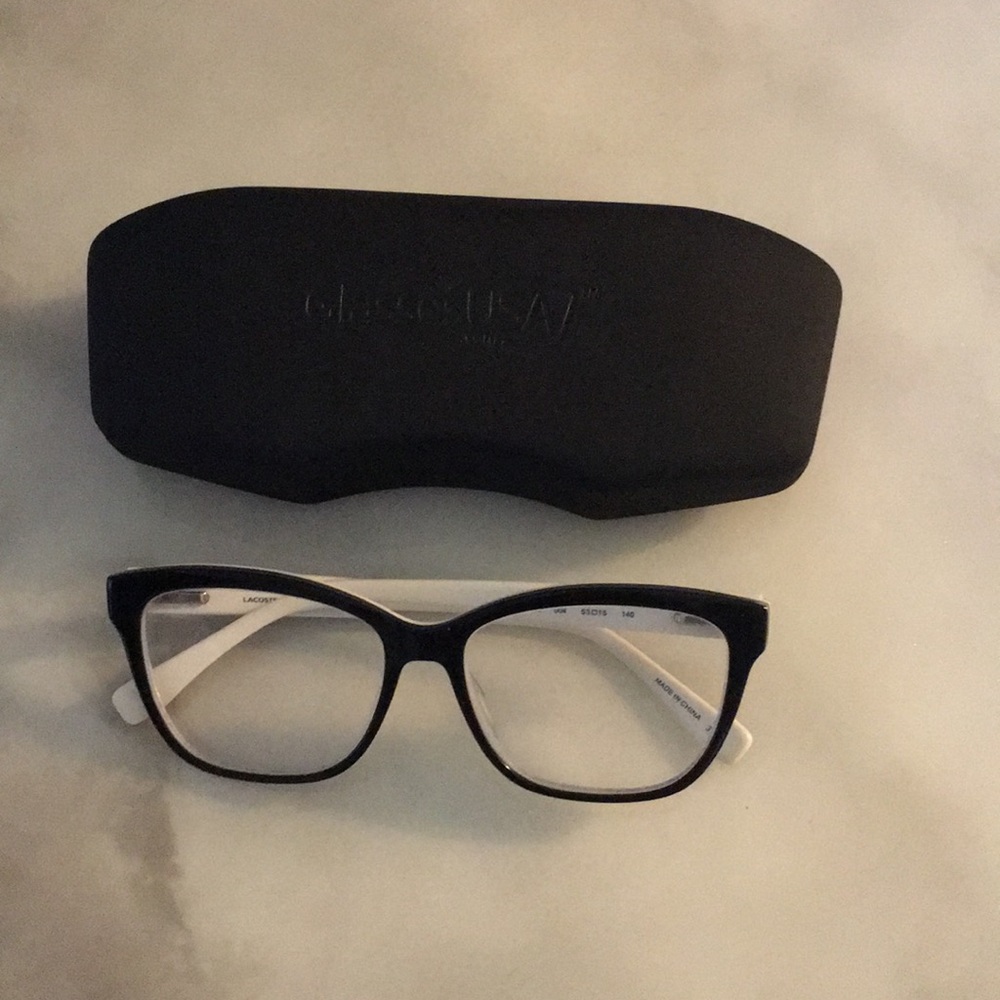 Black and White Lacoste Glasses